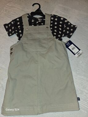 GAP Girls Sz 4/5 Jumper Dress With Flower Top Set New